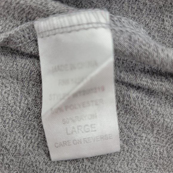 Gray OMT Active V-Neck T-Shirt Heather Gray Women's Large - Picture 7 of 10